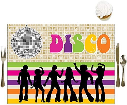 Big Dot of Happiness 70's Disco - Decorações de mesa de festa - 1970s Disco Fever Party Placemats