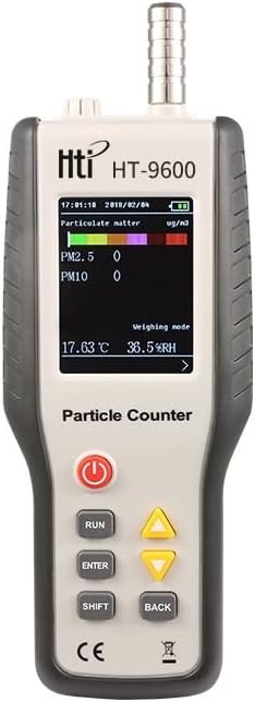 Detector de qualidade do ar portátil, contador de partículas de poeira de poeira industrial