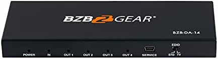 Bzbgear 4-porta 4k 60Hz HDMI 2.0B Distribuição de divisão de divisão HDCP 2.2/HDR/3D