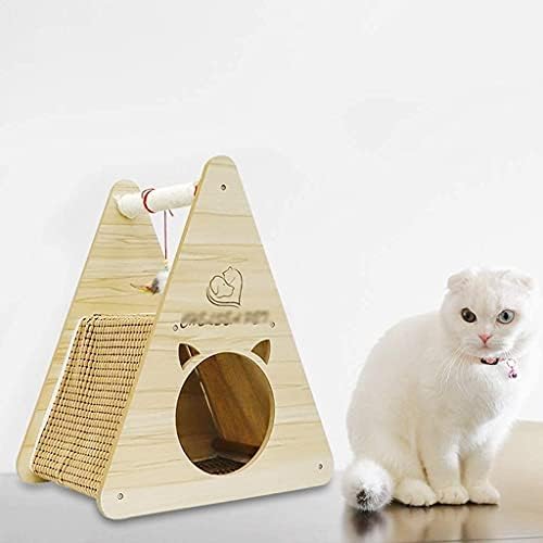 Haieshop Cat Tree Scratching Post Cat Tower Wood Cat House Villa Sisal Salbing Plataforma Pet Toy