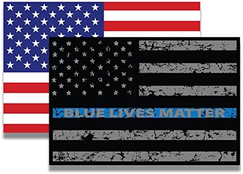 Magnet Me Up Fin Blue Line Linha Aguded Lives Matter American Flag e American Flag Magnet Decal