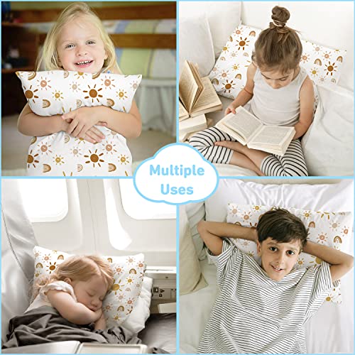 Travesseiro infantil de 2 pacote, 13x18 almofadas para crianças de algodão para dormir, travesseiros