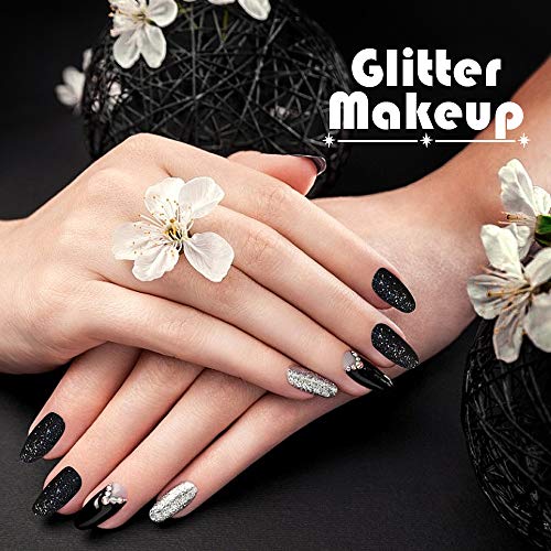 Black Glitter, Ygdz 150g Glitter preto extra fino para resina Nails Tumbllers Maquia