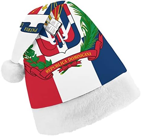 Bandeira da República Dominicana Chapéu de Natal Personalizado Papai Noel Decorações engraçadas