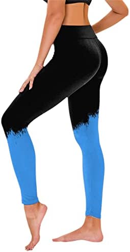 Ioga gradiente de tie-dye correndo perneiras para mulheres perneiras de cintura alta