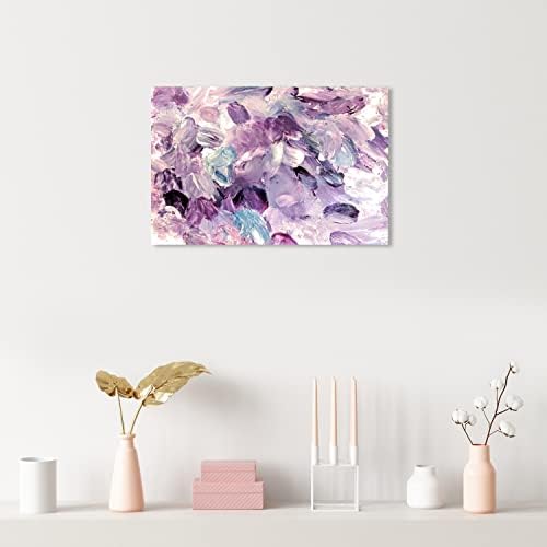 The Oliver Gal Artist Co. Abstract Wall Art Canvas Prints 'Amethyst Gardens' Home, 24 x 16, roxo