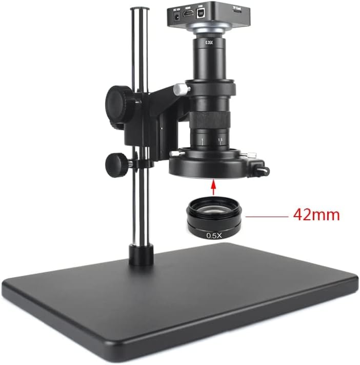 Acessórios para microscópio de laboratório 0,5x / 2,0x / 0,3x lente de vidro de objetivos auxiliares de barlow