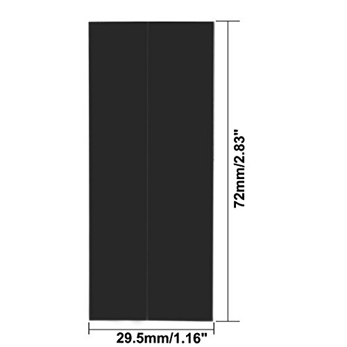 UXCELL 18650 Bateria PVC Tubulação de encolhimento de calor 29,5 mm de largura plana pré -corte 72mm pacote