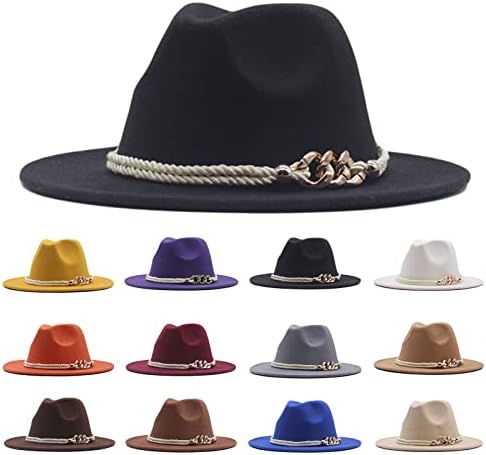 Chapéu sólido de palha de palha com chapéu de jogador com fivela de cinto de fivela larga variação fedora