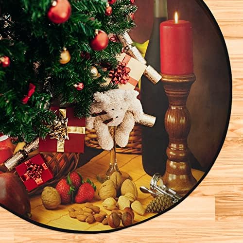 Kigai Wine Polyester Material Material de Natal Mat de árvore, pode ser usado para decoração de festa em casa de