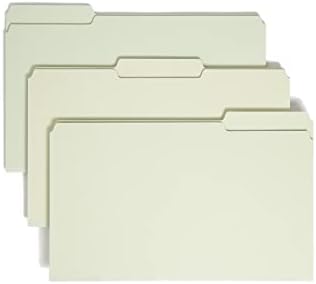 Pasta de arquivo de smead Pressboard, aba de 1/3 de corte, 1 Expansão, tamanho legal, cinza/verde, 25 por caixa