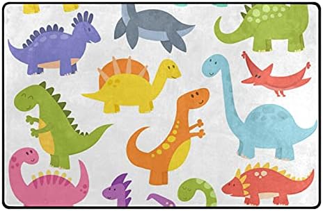 Dinossauros de cor de desenho animado grandes tapetes de área macia e tapete de berçário de tapete para