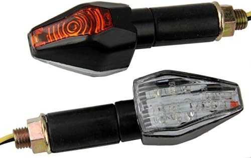 Motortogo Black LED Motorcycle Signal Signal Blinkers Indicadores Blinkers Turn Signal Lights Compatível