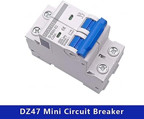 1pcs 2 pólo disjuntor recorte miniaturidade interruptor de ar mcb montagem 400V ~ Ctype 36mm DIN RAIL