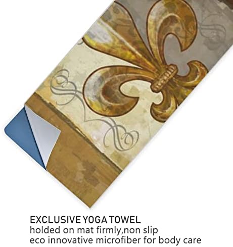 Aunhenstern Yoga Blanket Fleur-de-Lis-Retro Toalha de Yoga Yoga Mat Toalha