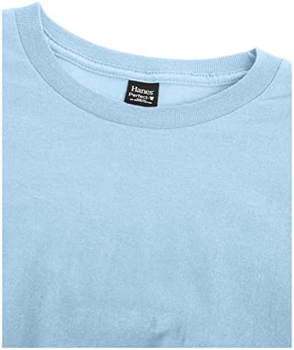 Hanes Men's Perfect-T de manga curta de t-shirt pacote, camisetas leves algodão, 2-pacote