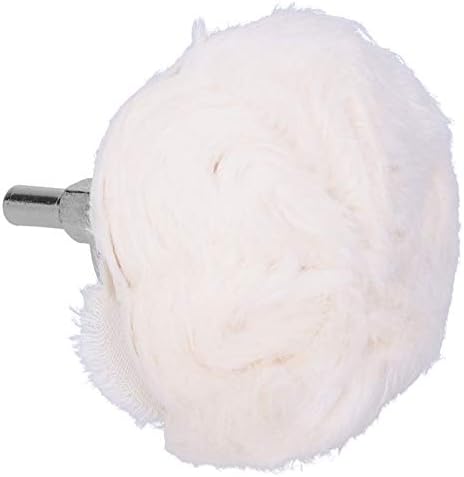 Roda de polimento de polimento de panos brancos de pano branco, com alças de alfinete, para broca,