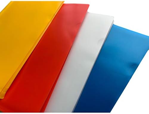 Pacote de 1000 A4 colorido variado L em forma de abertura e pastas de arquivo de relatório lateral