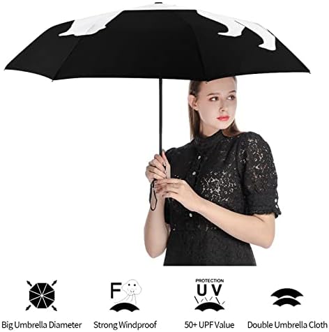 Labrador Love Dog Paw Viagem à prova de vento Umbrella leve UPF 50+ Proteção UV guarda -chuva dobrável para