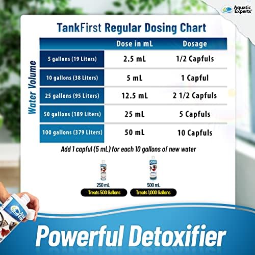 Tankfirst Condicionador de água de aquário 500 ml e 2 pacote, 7 x12 200 mícrons de meias de filtro de feltro