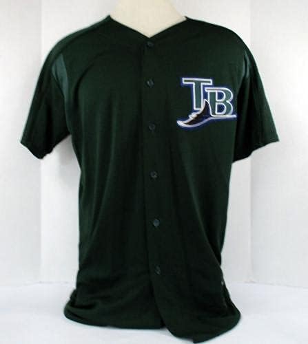 2003-06 Tampa Bay Devil Rays Julio Lugo 23 Jogo usou Green Jersey BP St 6710 - Jogo usado MLB Jerseys