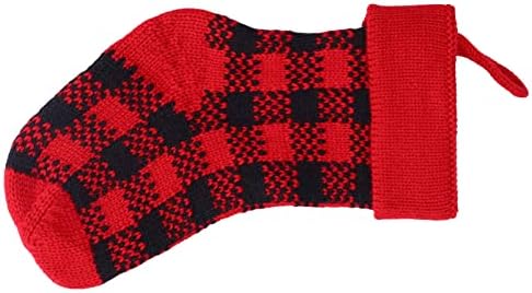 Mini Knitting Christmas Stocking Acrílico Fibra de Natal Treça pendurada Ornamento Ornamento Partido em casa