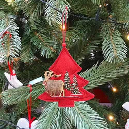 Árvore da árvore de Natal Tree Tree The Christmas Pingente Decorações de Cinco pontadas Decoração de Estrela de