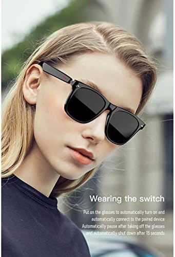 Ivy Tws Glasses Smart - Automático On/Off - Assistente de Voz Compatível - Controle de Volume - Selfie - Audio de ouvido aberto para dispositivo inteligente com Bluetooth - Filtragem de luz azul