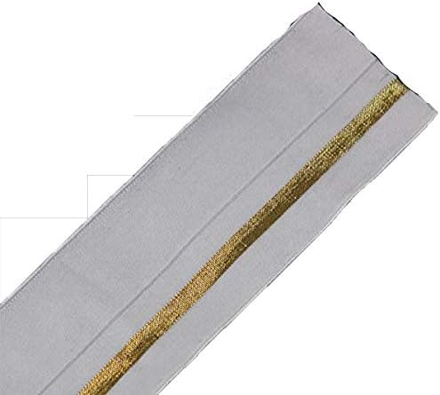 41mm elástico alongamento branco fita dourada tira de fita de terapia faixa de cinto de barra costurando