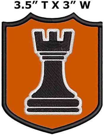 Peda de xadrez do castelo de novato preto Patch premium bordado Patch Diy Ferro-On ou Sew-On Decorative emblema
