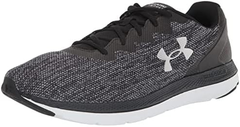 Under Armour Men's Charged Impulse 2 Knit Road Shoe, Black /Metallic Silver, 11,5
