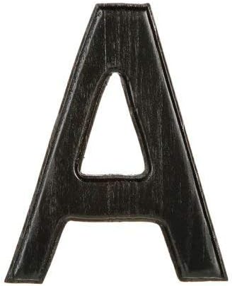 Darice 9190-A letra de madeira maciça, capital A, 5 , preto