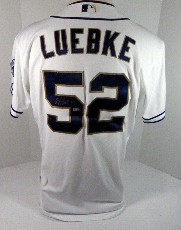 2014 San Diego Padres Cory Luebke 52 Game usado White Jersey SDP0934 - Jogo usado MLB Jerseys