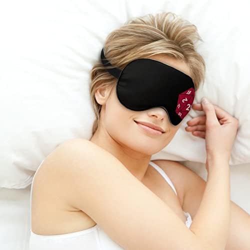 Máscara de cegos de dados d20 tampa de tampa da tonalidade da sombra adormecida com uma tira ajustável com