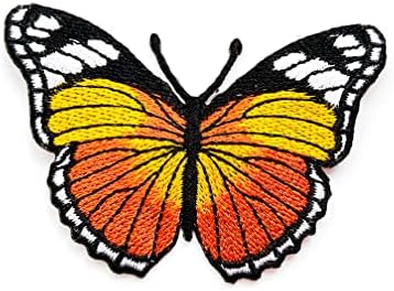PL Butterfly fofo Pretty Insect Garden Patches Orange Butterfly Cartoon Costura Ferro em Appliques Bordado