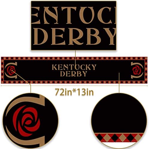 Kentucky Derby Table Runner Run for the Roses Horseshoe Racing Racing Party Kitchen Dinning Room