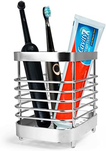 Porta-escova de dentes, gtrccor aço inoxidável escova de dente dente suporte para banheiros, rack