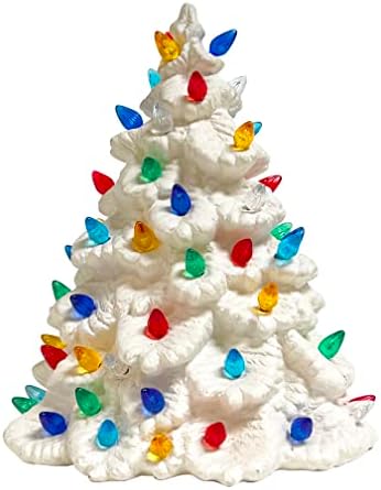 NACIONAL ARTCRATH® Small Twist ao estilo Twist Ceramic Christmas Tree Lights - cores variadas