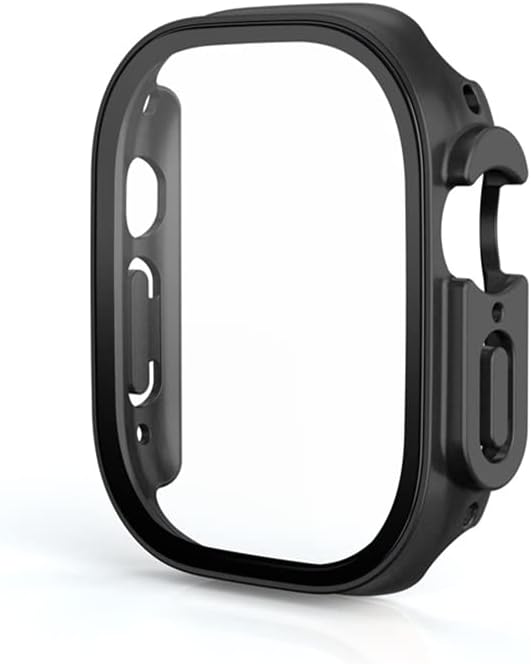 Kangdd Glass+Caso para Apple Watch Ultra 49mm Strap Smartwatch PC Bumper+Protetor de tela Tampa temperada