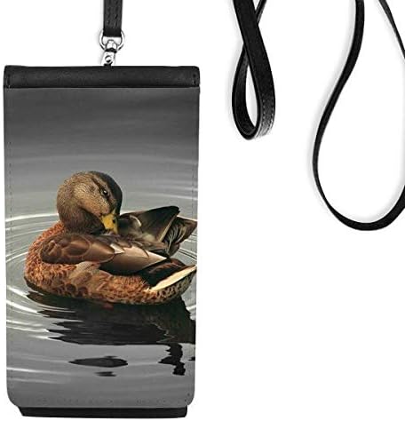 Organismo de cisne Fotografia Animal Carteira da carteira pendurada bolsa móvel bolso preto