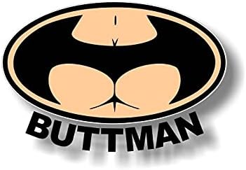 Buttman 7 Decalque de vinil Black Lettering Funny 4x4 caminhão offroad jdm sexy laptop morcego símbolo