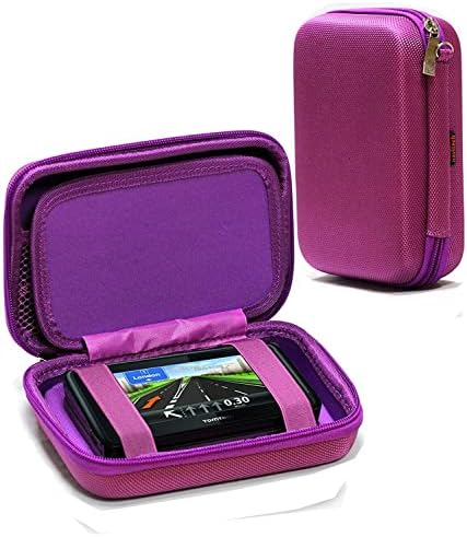 Navitech Purple Hard GPS Carting Case Compatível com Tomtom Rider 550 Motocicleta GPS 4.3