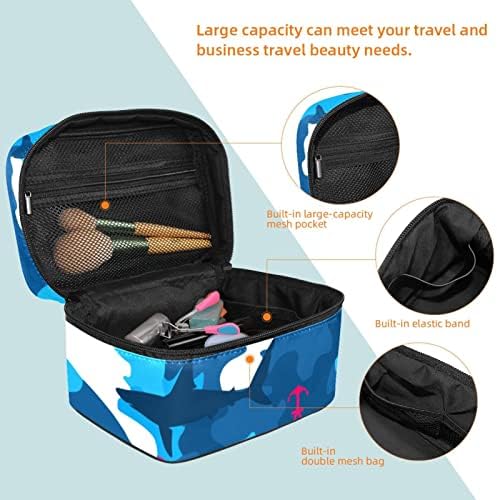 Saco de tubarão camuflado náutico bolsa cosmética Bolsa de maquiagem portátil Bolsa de higiene pessoal para mulheres