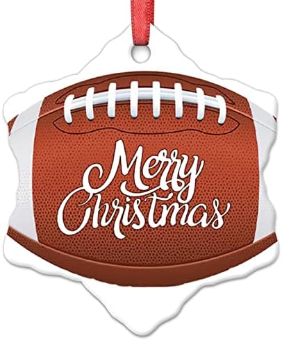 American Football Christmas Ornamentos 2022 Decorações de Natal engraçadas de bola para o esporte