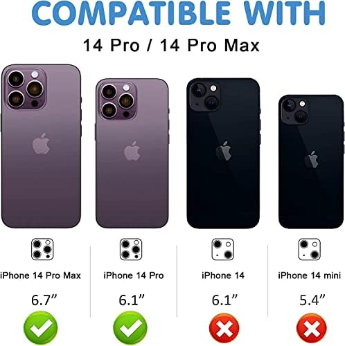 [3+3] Meikobuly para iPhone 14 Protector de lente da câmera Pro / iPhone 14 Pro Max Camera Lens