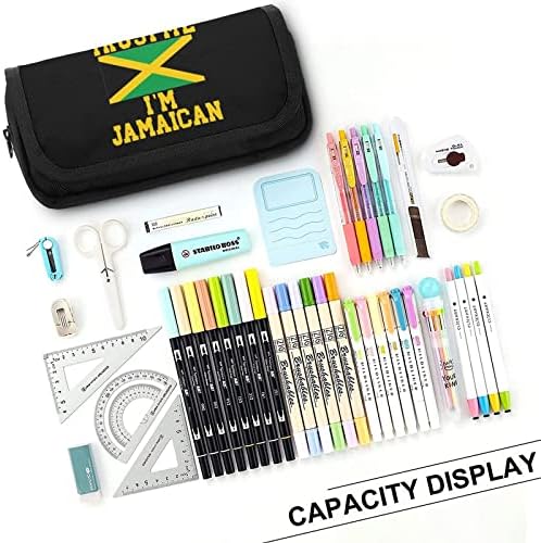 Confie em mim, eu sou o organizador de maquiagem portátil da caixa de caneta jamaicano