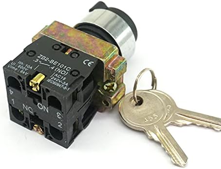 Xb2bg65c 1no + 1nc 2 posiciona a chave de seleção de chave momentânea substitui o interruptor