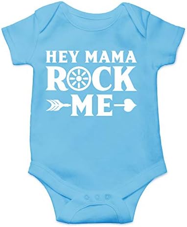 CBTWear Hey Mama Rock Me - Roupas de músicas country engraçadas - Bodysuit de bebê de uma peça fofa