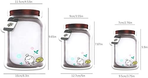 Enkrio 40 pacote reutilizável pedreiro jar ziplock saco de armazenamento para alimentos sanduíche de lanche
