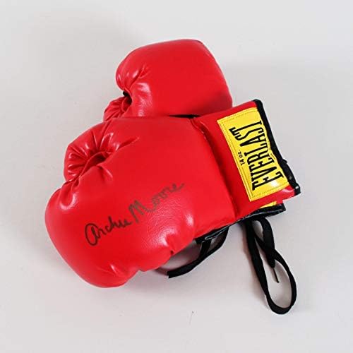 Archie Moore assinado luva de boxe - CoA JSA - luvas de boxe autografadas